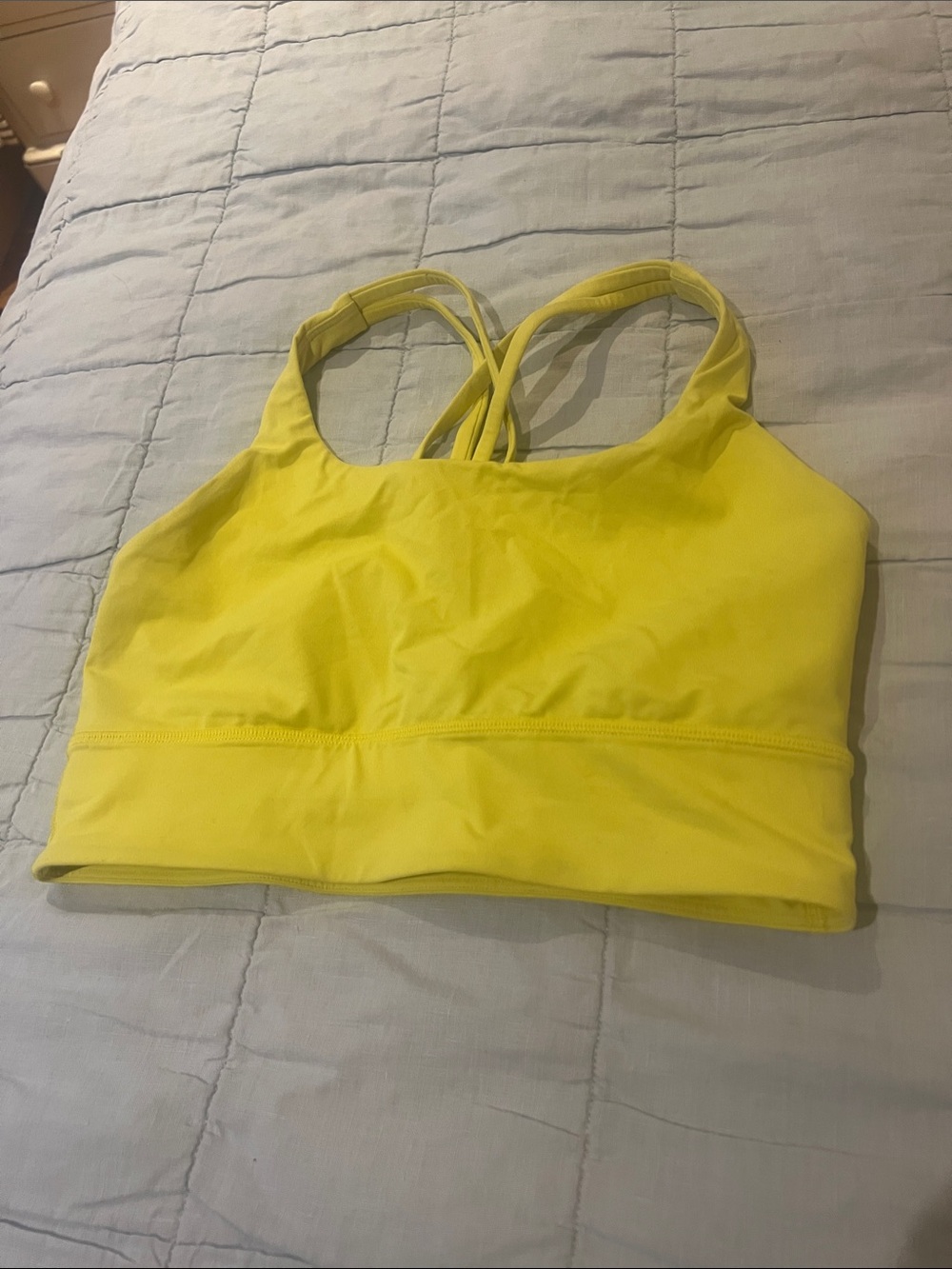 lululemon athletica yoga  Bright Yellow sports bra size 8